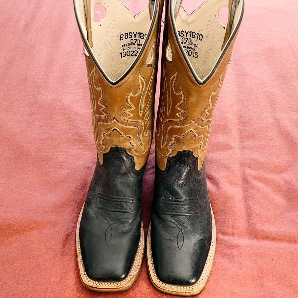 Leather cowboy boots